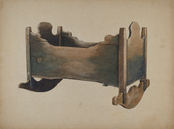 Baby Cradle by Harley Kempter and Bruce Gentry (American, active c. 1935), 16X12"(A3)Poster Print