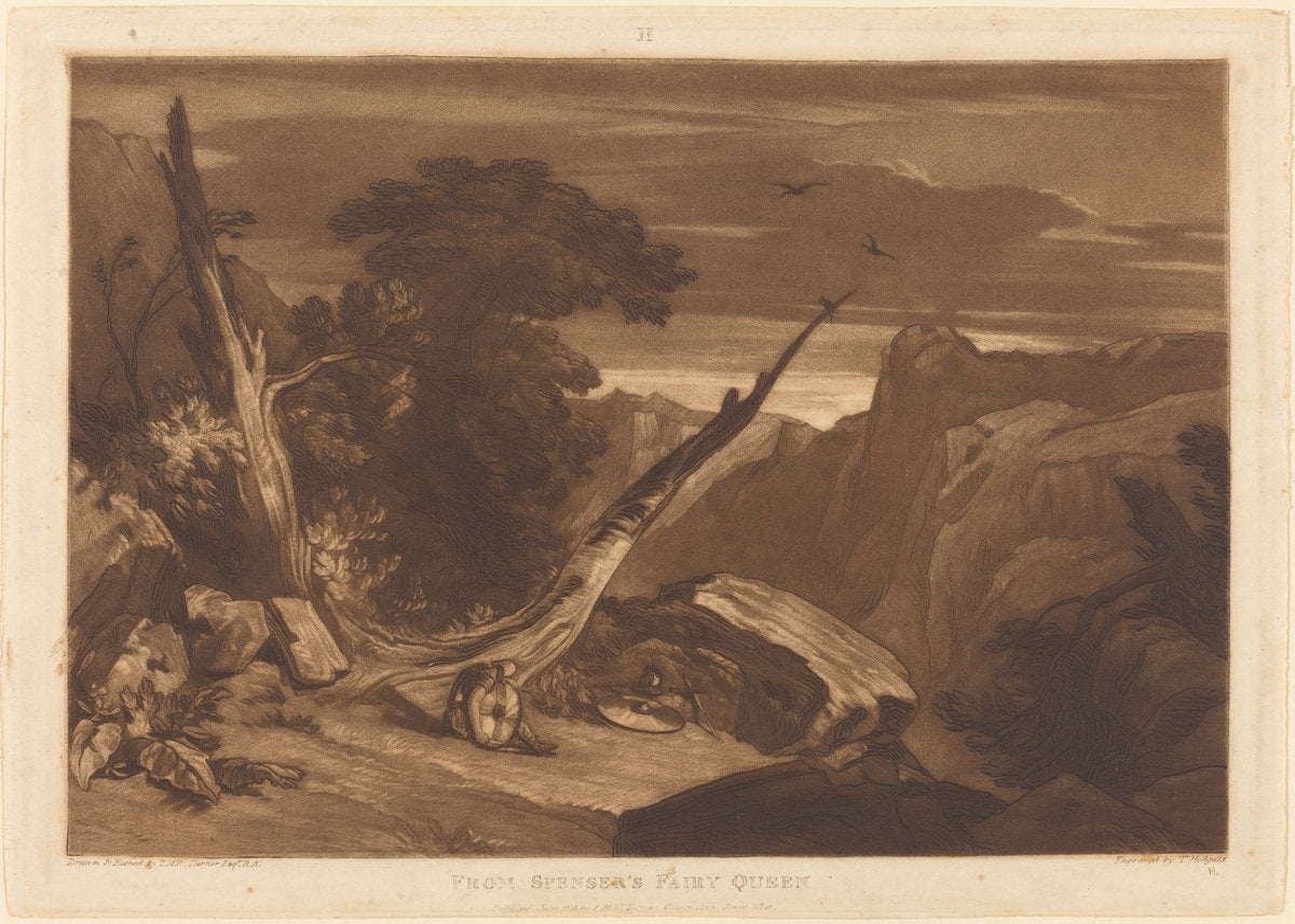 From Spenser's Fairy Queen by Joseph Mallord William Turner and Thomas Hodgetts (British, active 1801/1846), 16X12"(A3)Poster Print