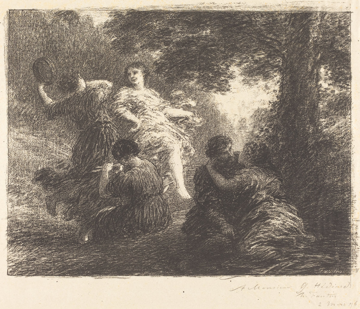 Pastoral by Henri Fantin-Latour (French, 1836 - 1904), 16X12"(A3)Poster Print