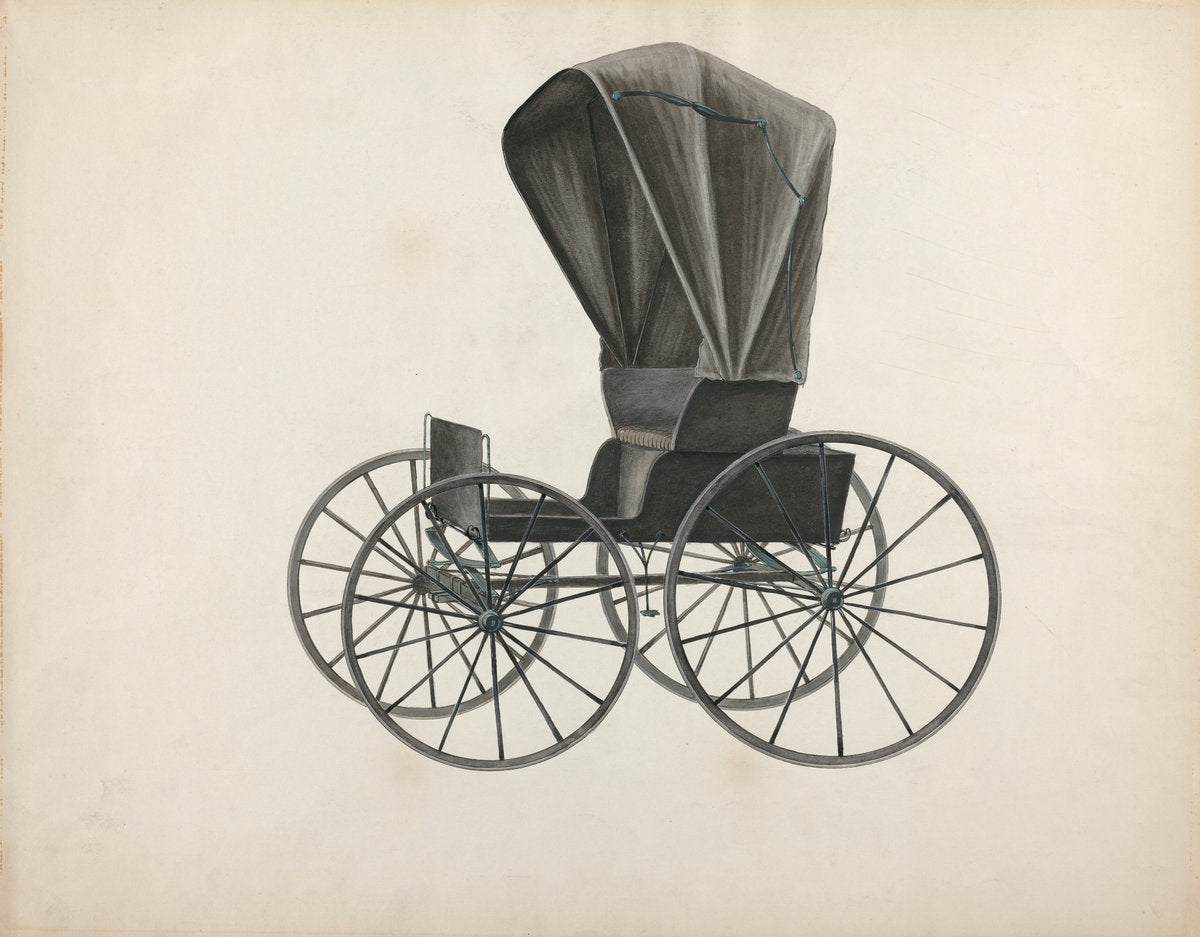 Doctor's Buggy by Fred Weiss (American, active c. 1935), 16X12"(A3)Poster Print
