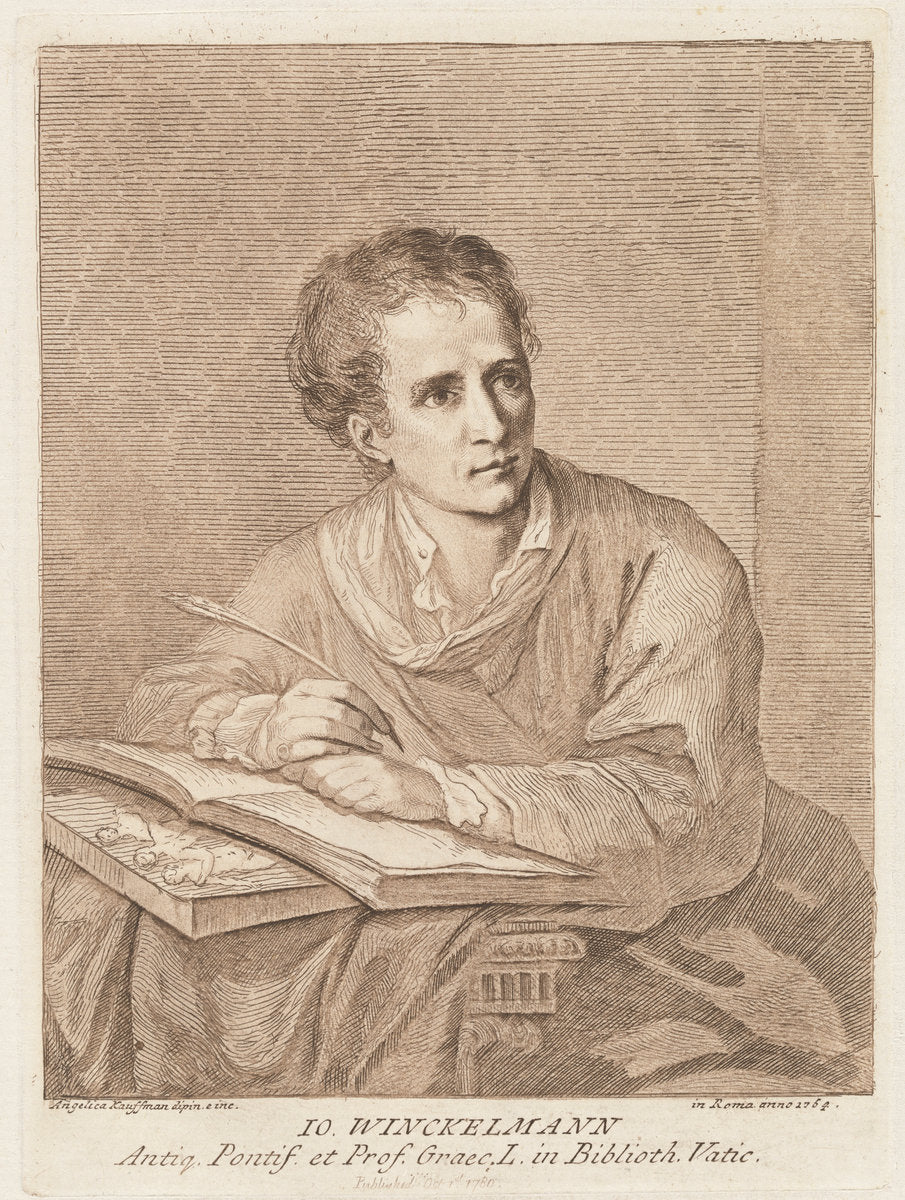 Johann Winckelmann by Angelica Kauffmann (Swiss, 1741 - 1807), 16X12"(A3)Poster Print