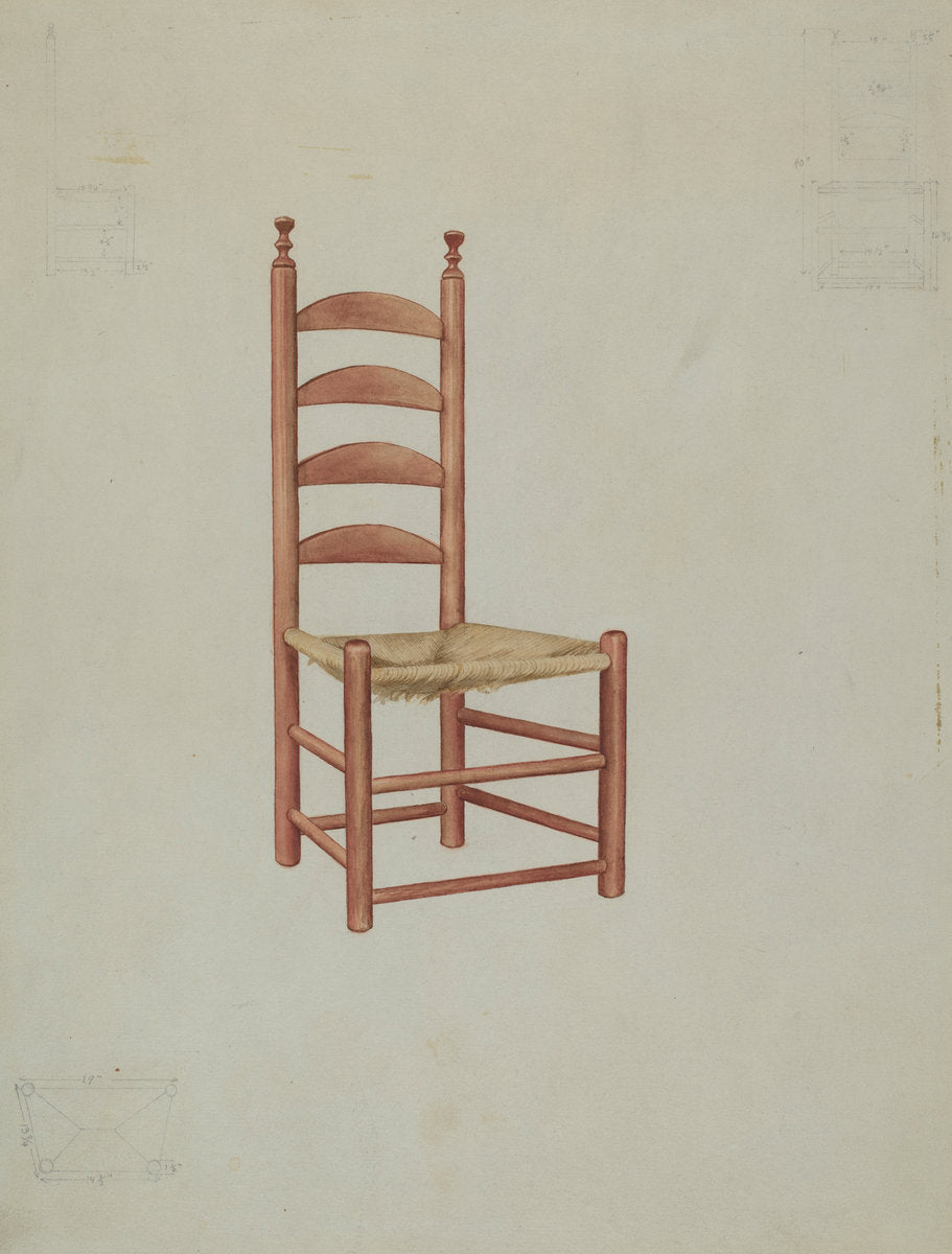Chair by Samuel O. Klein (American, active c. 1935), 16X12"(A3)Poster Print