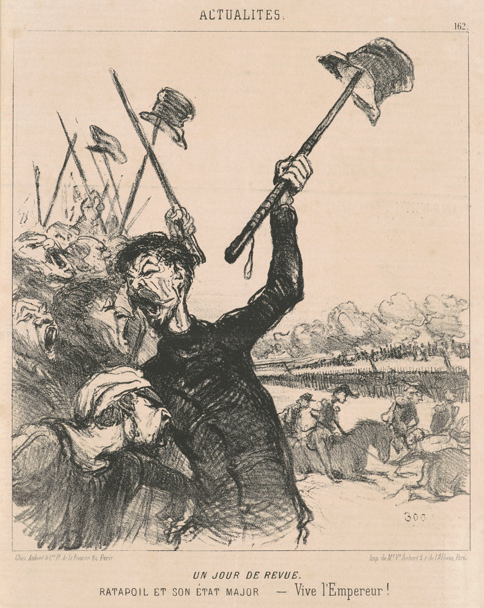 Un jour de revue by Honoré Daumier (French, 1808 - 1879), 16X12"(A3)Poster Print