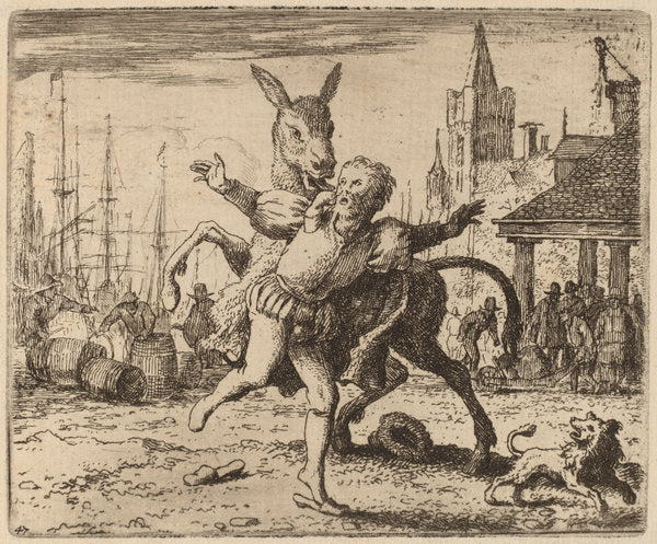 The Ass and the Hound by Allart van Everdingen (Dutch, 1621 - 1675), 16X12"(A3)Poster Print