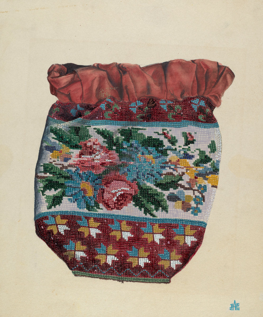 Beaded Bag by Ralph Atkinson (American, active c. 1935), 16X12"(A3)Poster Print