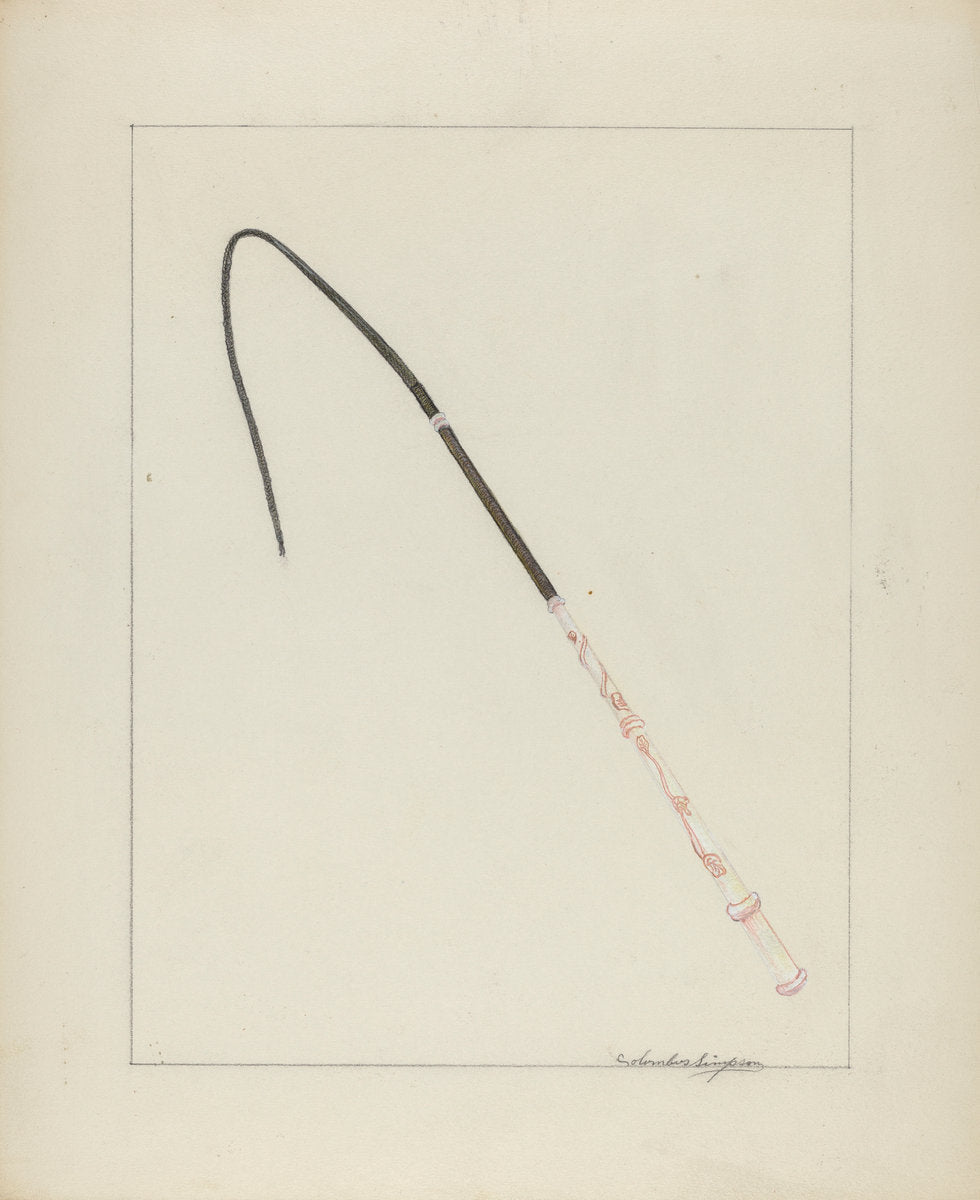 Carriage Whip by Columbus Simpson (American, active c. 1935), 16X12"(A3)Poster Print