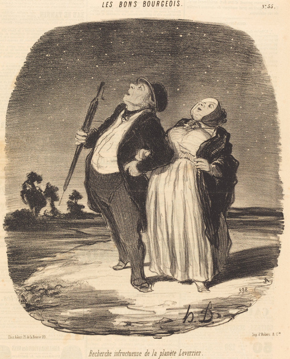 Recherche infructueuse de la planète Leverrier by Honoré Daumier (French, 1808 - 1879), 16X12"(A3)Poster Print