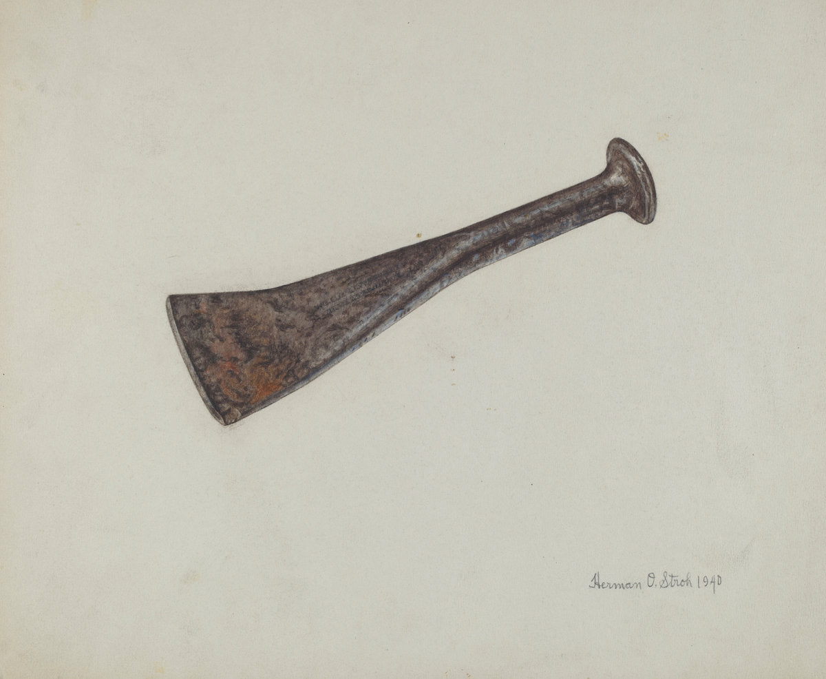 Calking Chisel Used in Milwaukee Ship Yard by Herman O. Stroh (American, active c. 1935), 16X12"(A3)Poster Print
