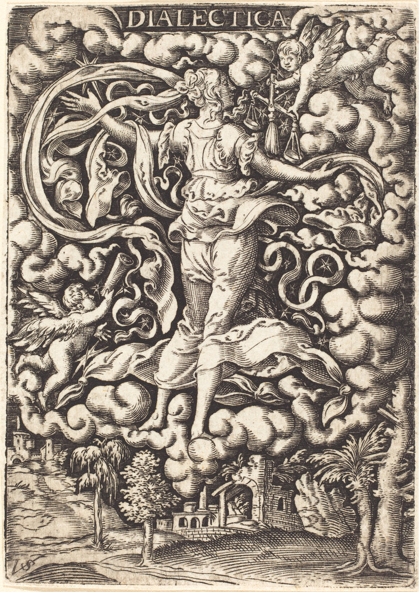 Dialectica (Dialectics) by Virgil Solis (German, 1514 - 1562), 16X12"(A3)Poster Print