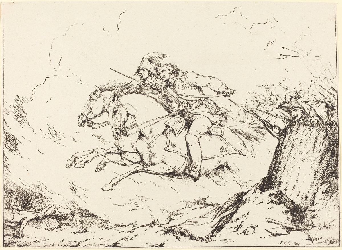 Charge by Sir Robert Ker Porter (British, 1777 - 1842), 16X12"(A3)Poster Print