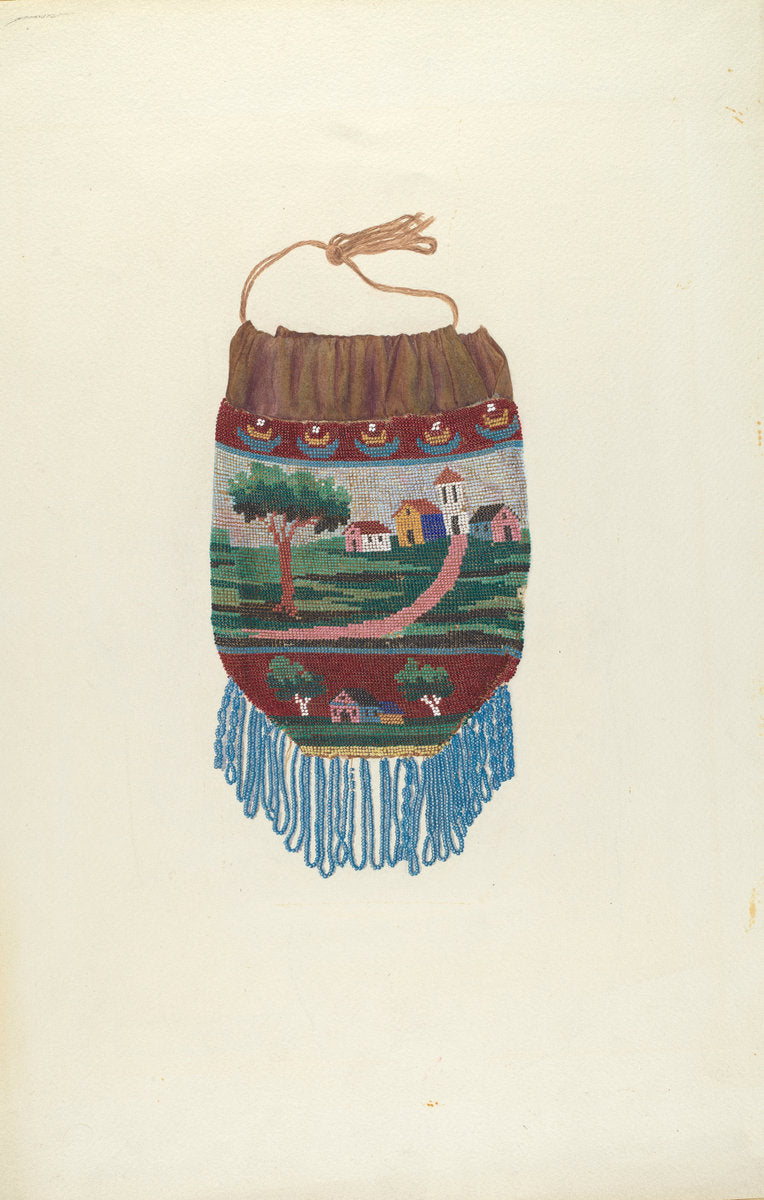 Beaded Bag by Lucille Lacoursiere (American, active c. 1935), 16X12"(A3)Poster Print