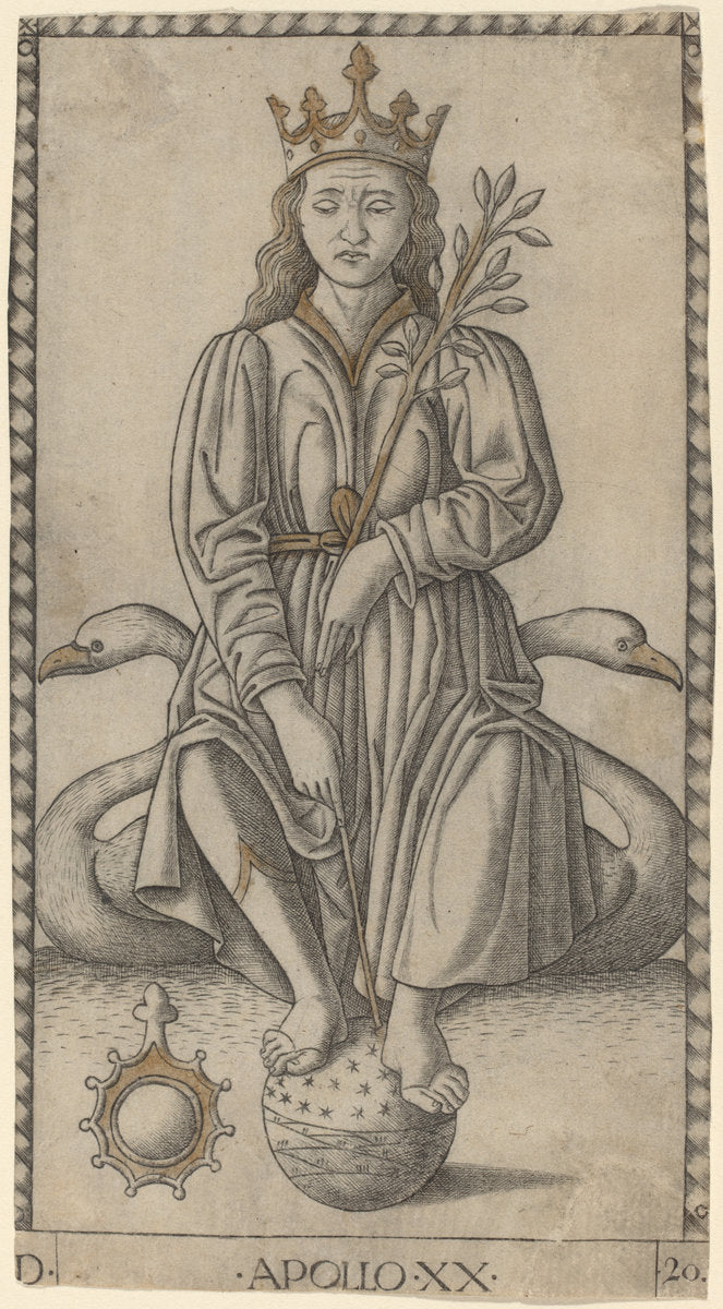 Apollo by Master of the E-Series Tarocchi (Italian, active c. 1465), 16X12"(A3)Poster Print
