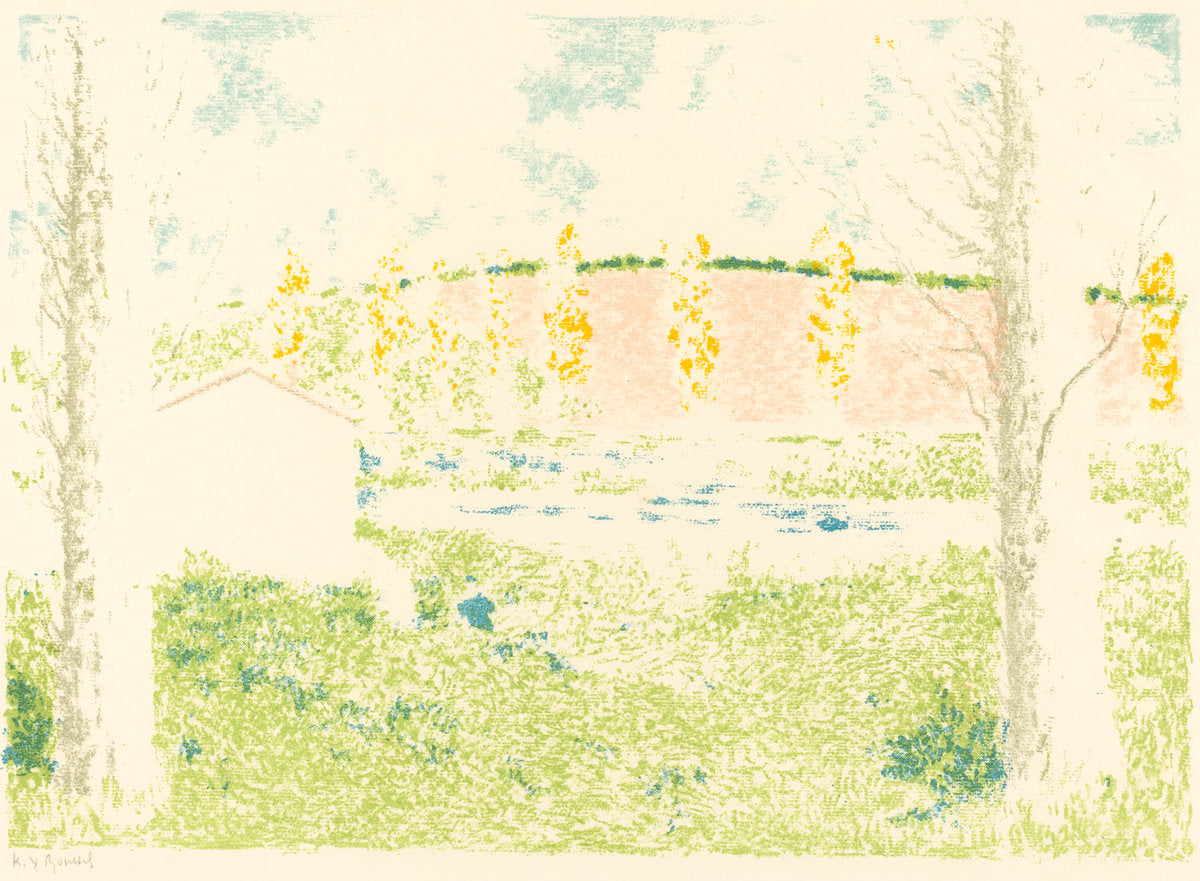 Landscape with a House (Paysage avec maison) by Ker Xavier Roussel (French, 1867 - 1939), 16X12"(A3)Poster Print