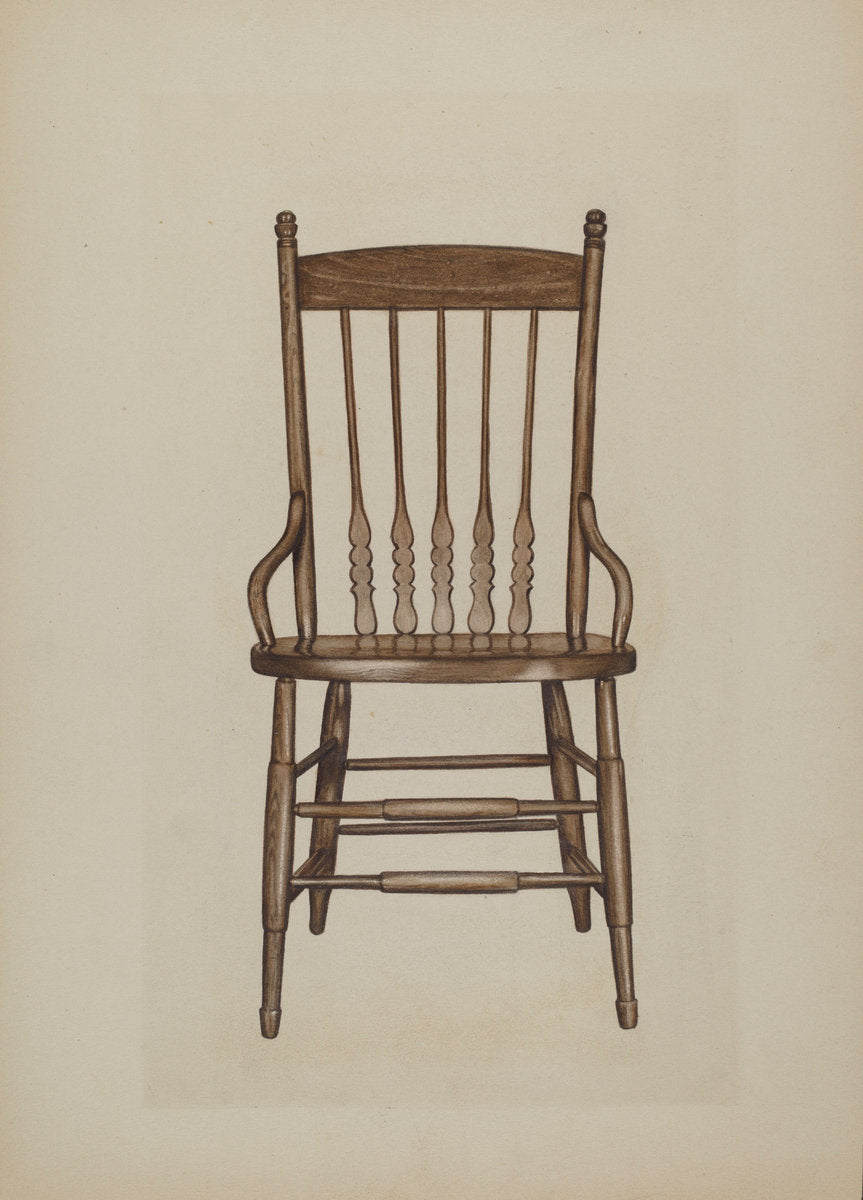 Chair by Lee Brown (American, active c. 1935), 16X12"(A3)Poster Print