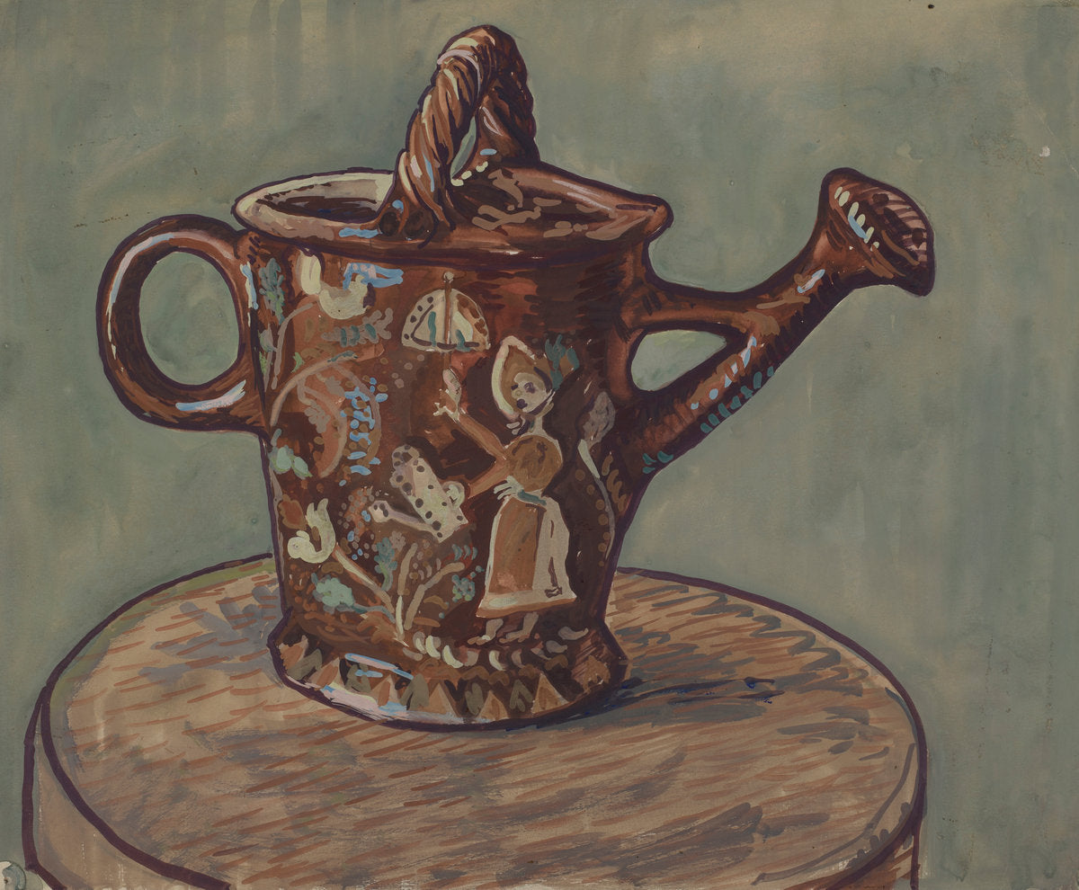 Pa. German Watering Can by Margaret Stottlemeyer (American, active c. 1935), 16X12"(A3)Poster Print