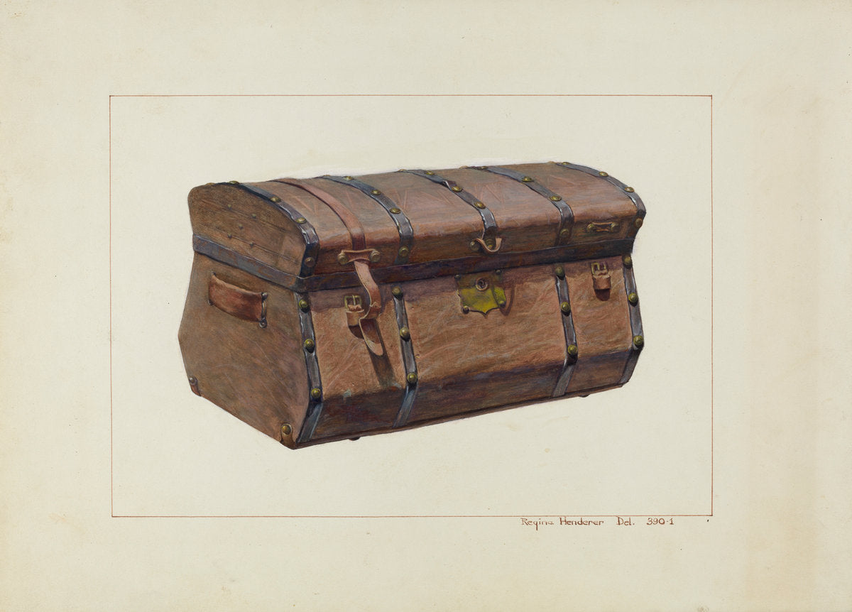 Trunk by Regina Henderer (American, active c. 1935), 16X12"(A3)Poster Print