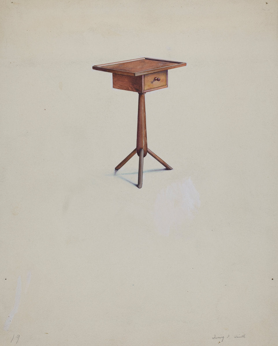 Shaker Peg Leg Stand by Irving I. Smith (American, active c. 1935), 16X12"(A3)Poster Print