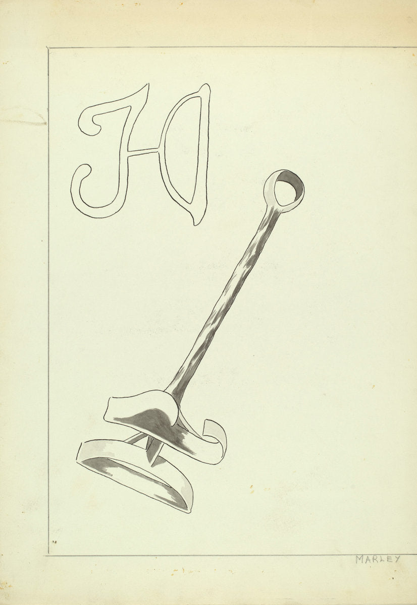 Branding Iron by J. Henry Marley (American, active c. 1935), 16X12"(A3)Poster Print