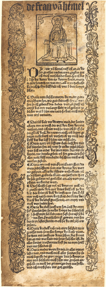 c. 1500 by German 15th Century (Song to the Madonna), 16X12"(A3)Poster Print