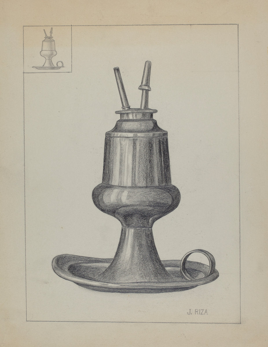 Lamp by Janet Riza (American, active c. 1935), 16X12"(A3)Poster Print