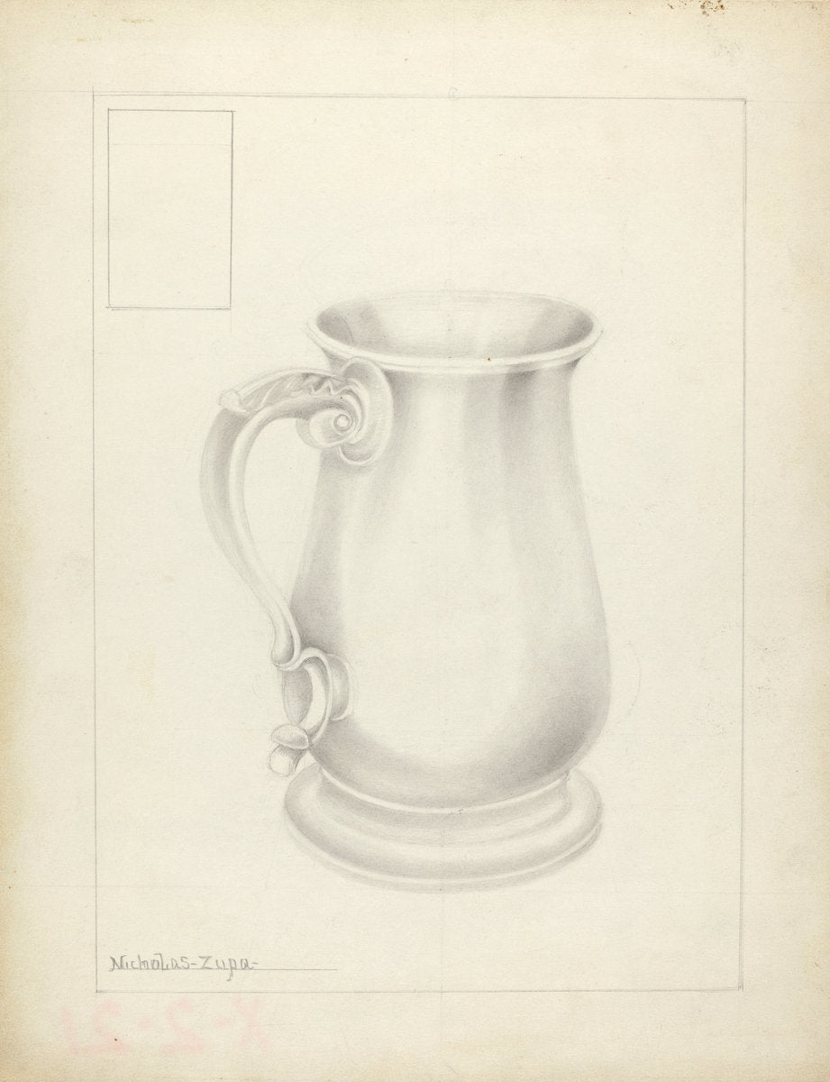 Silver Mug by Nicholas Zupa (American, active c. 1935), 16X12"(A3)Poster Print