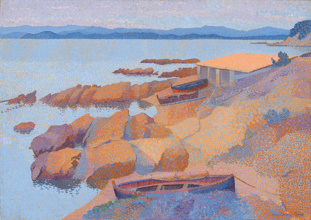 Coast near Antibes by Henri Edmond Cross (French, 1856 - 1910), 16X12"(A3)Poster Print