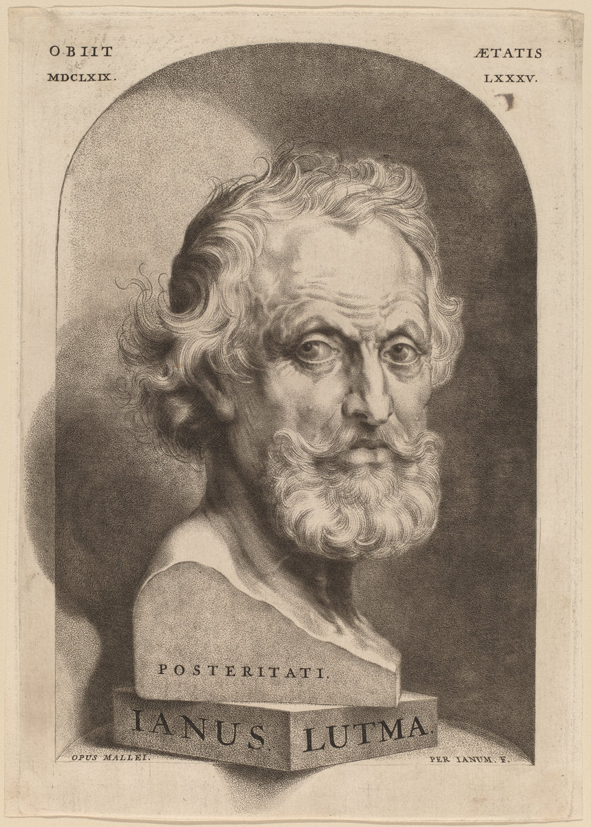 Janus Lutma, the Elder (Posteritati) by Jan Lutma II (Dutch, 1624 - 1689), 16X12"(A3)Poster Print