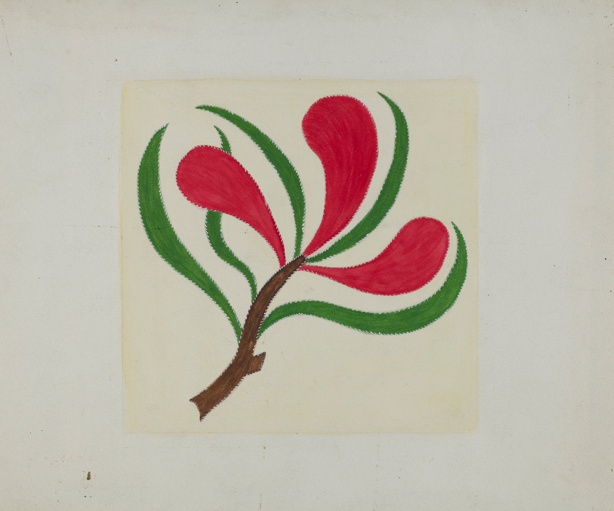 Quilt (One Square) by Cornelius Christoffels and Margaret Linsley (American, active c. 1935), 16X12"(A3)Poster Print