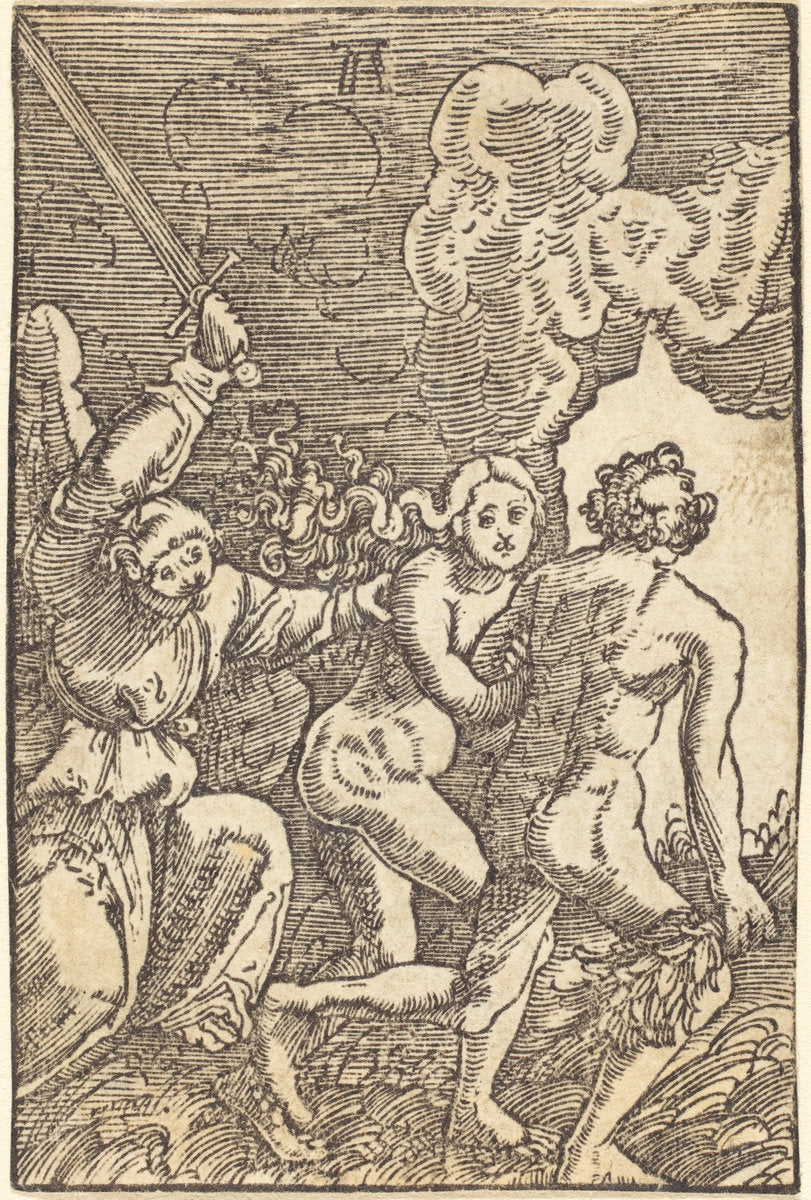 Expulsion from Paradise by Albrecht Altdorfer (German, 1480 or before - 1538), 16X12"(A3)Poster Print