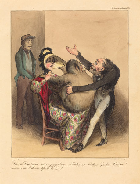 Dieu de Dieu! mais c'est un pppolisson... by Honoré Daumier (French, 1808 - 1879), 16X12"(A3)Poster Print