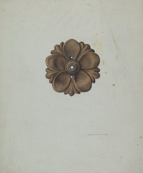Ornamental Iron Rosette by Harvey Thoss (American, active c. 1935), 16X12"(A3)Poster Print
