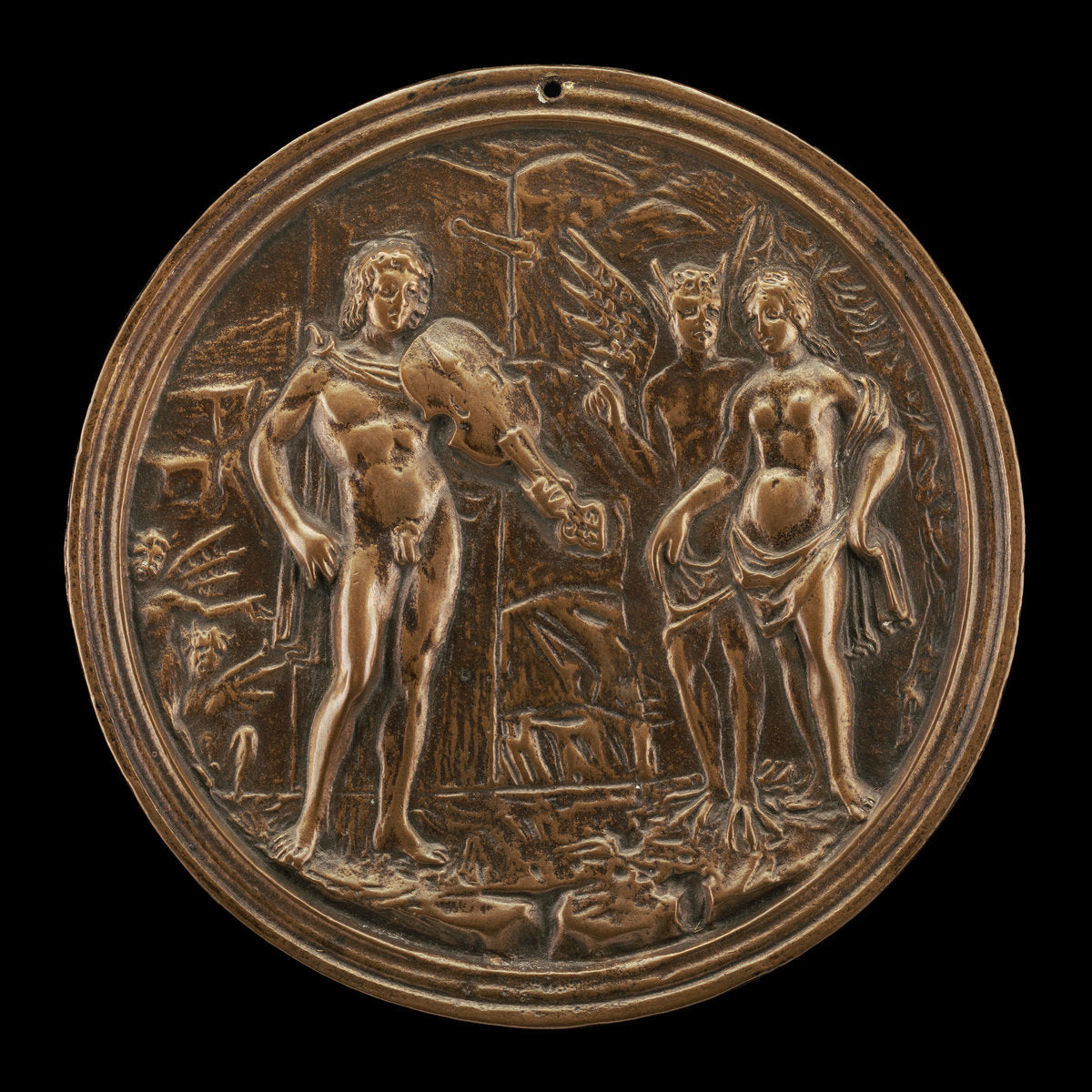 Orpheus Redeeming Eurydice by Moderno (Veronese, 1467 - 1528), 16X12"(A3)Poster Print