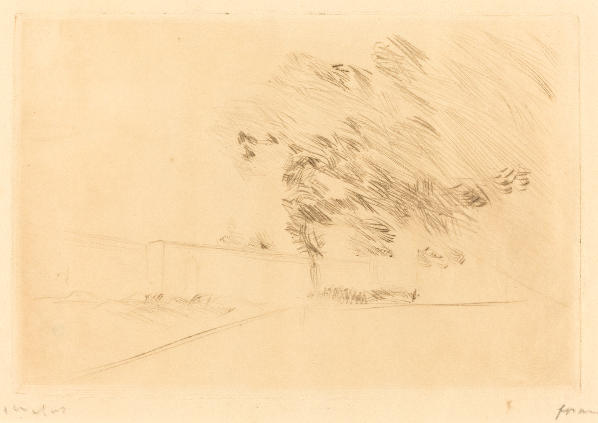 In the Park at Versailles (first plate) by Jean-Louis Forain (French, 1852 - 1931), 16X12"(A3)Poster Print