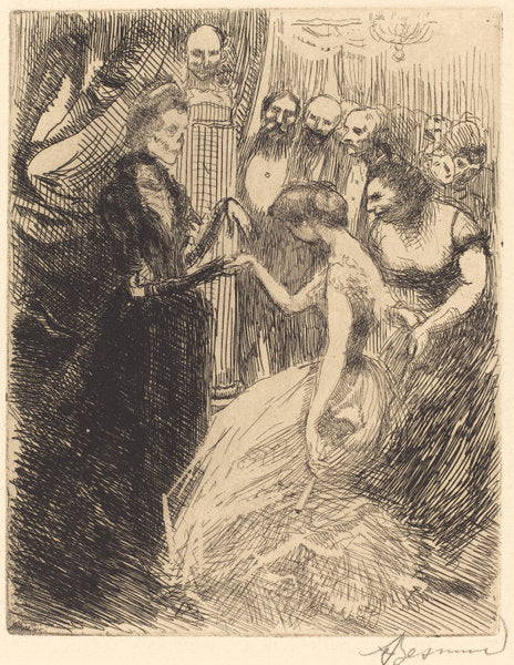 The Presentation (La présentation) by Albert Besnard (French, 1849 - 1934), 16X12"(A3)Poster Print