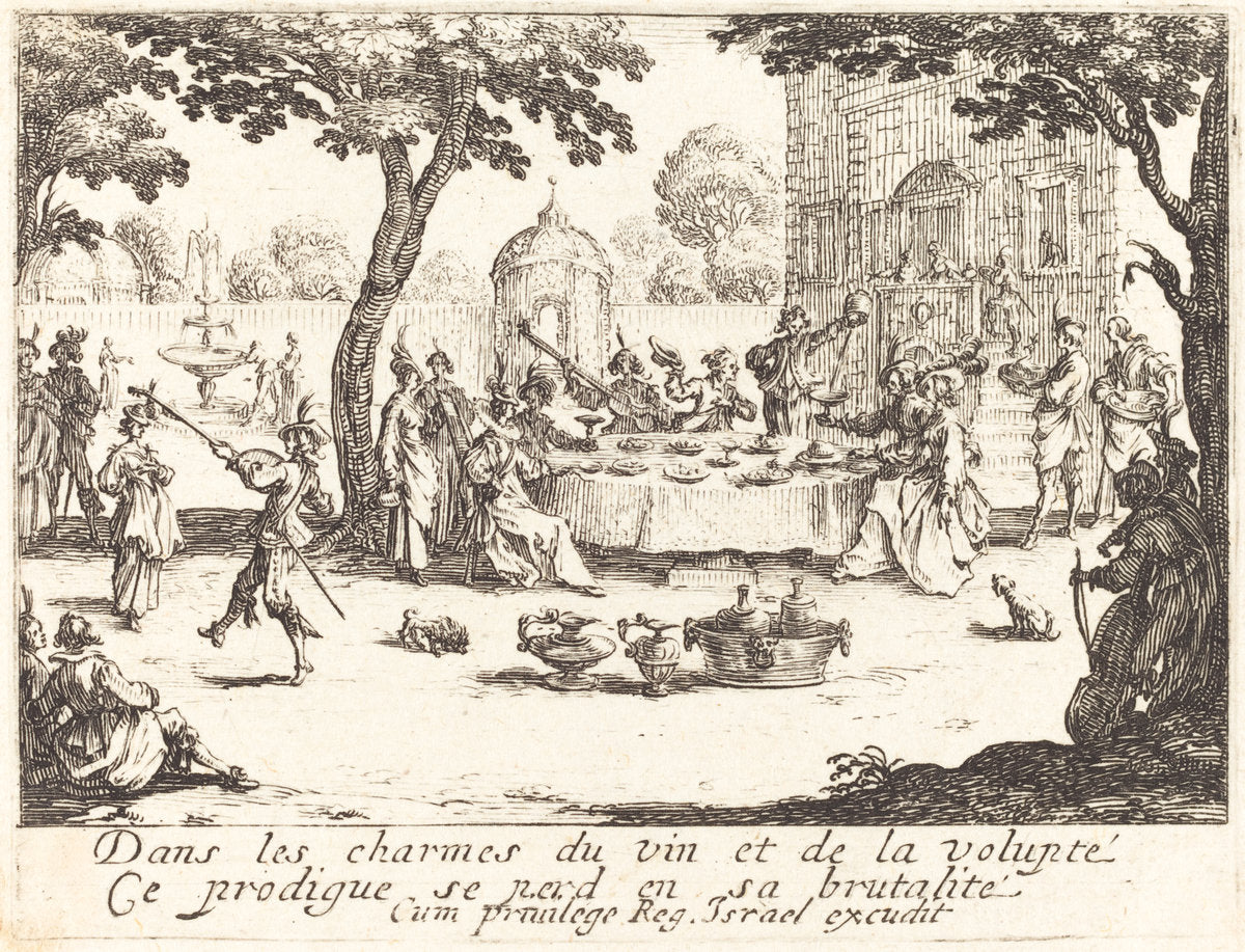 The Dissipation by Jacques Callot (French, 1592 - 1635), 16X12"(A3)Poster Print