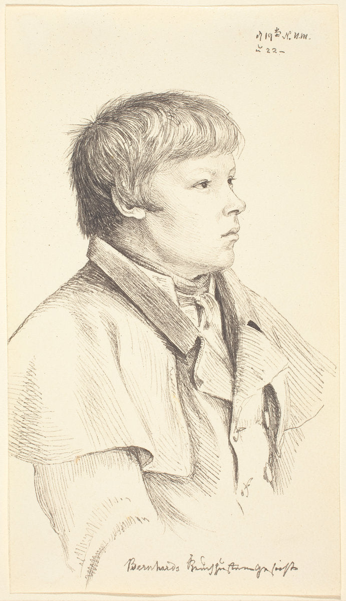 Bernhard's Whooping Cough Face by Gerhard Wilhelm von Reutern (Russian, 1794 - 1865), 16X12"(A3)Poster Print
