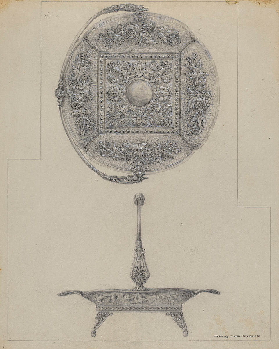 Silver Cake Dish by Francis Law Durand (American, active c. 1935), 16X12"(A3)Poster Print