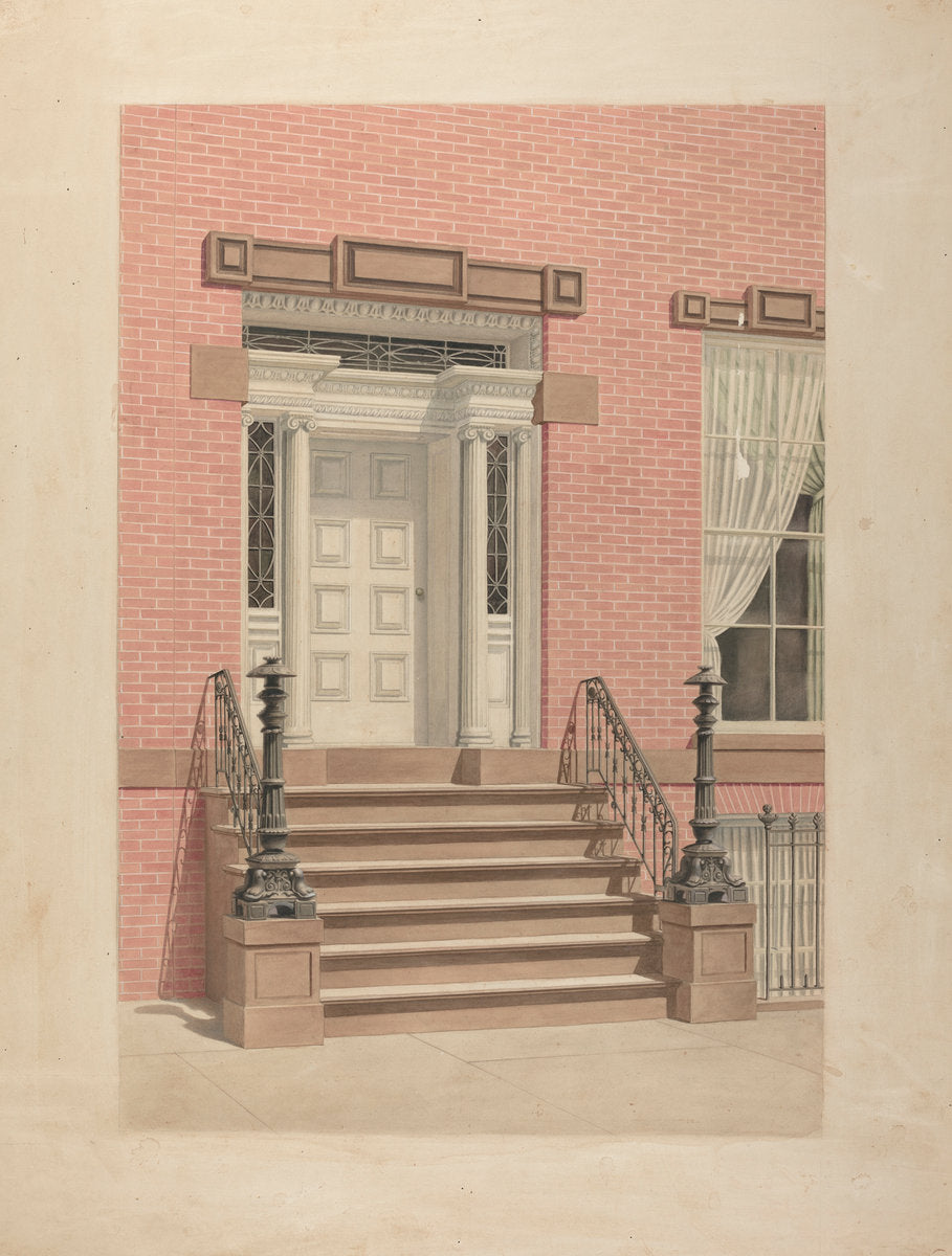 Entrance to Cutting House by Lorenz Rothkranz (American, active c. 1935), 16X12"(A3)Poster Print