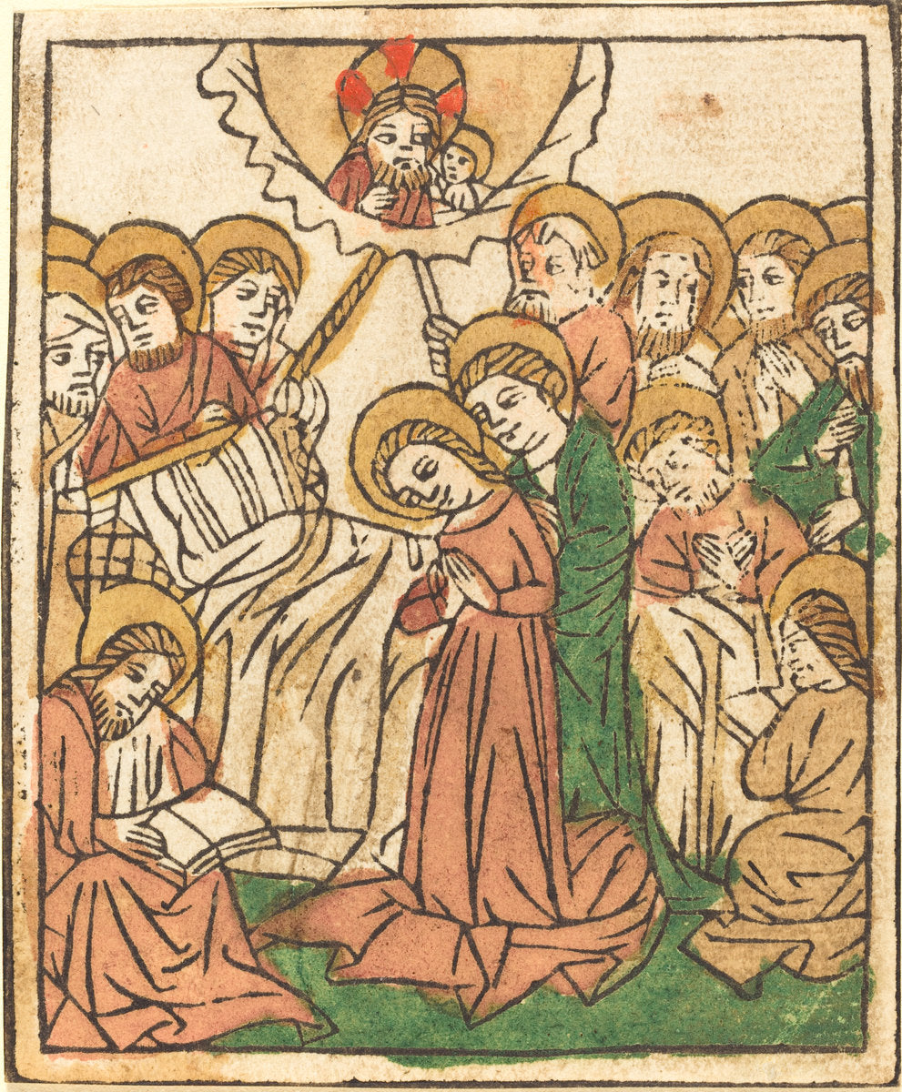 c. 1460 by German 15th Century (The Death of the Virgin), 16X12"(A3)Poster Print