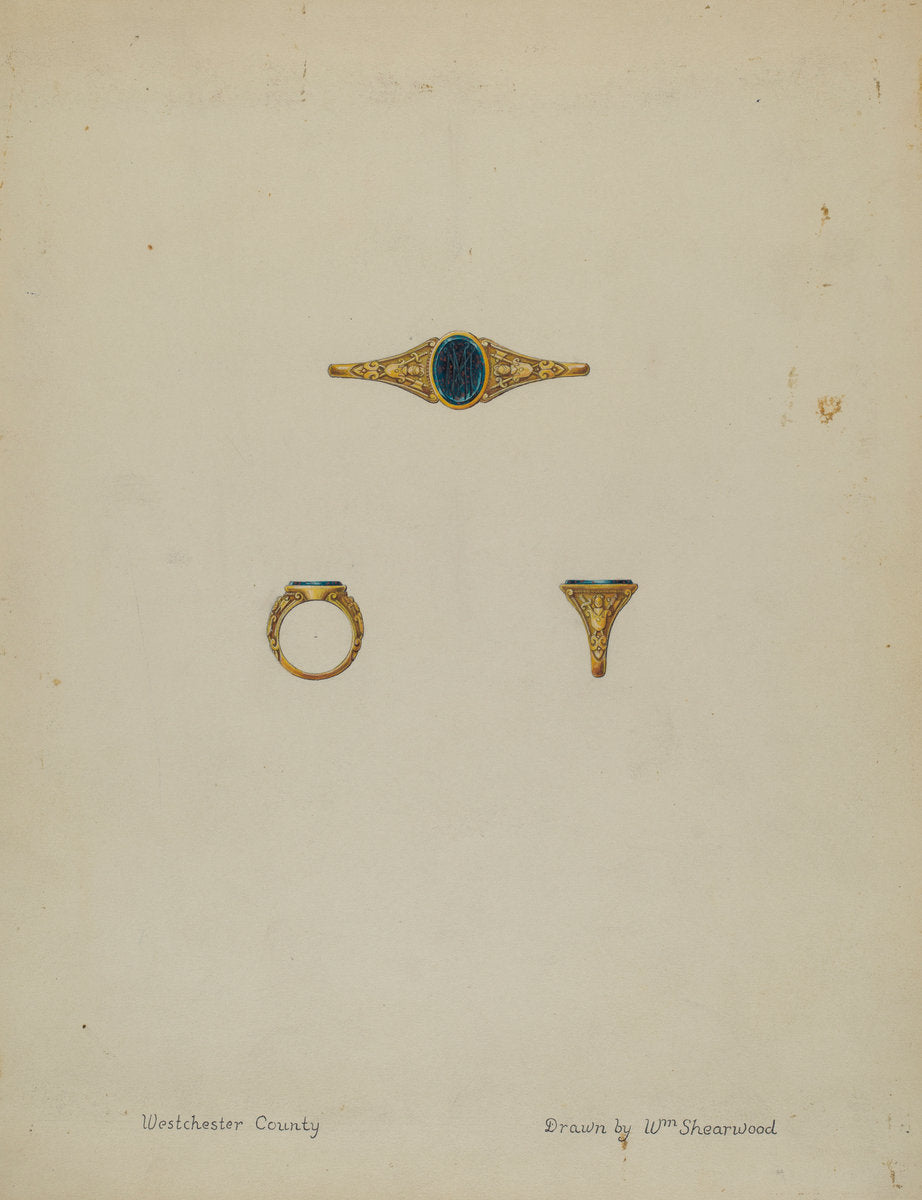 Seal Ring by William P. Shearwood (American, active c. 1935), 16X12"(A3)Poster Print