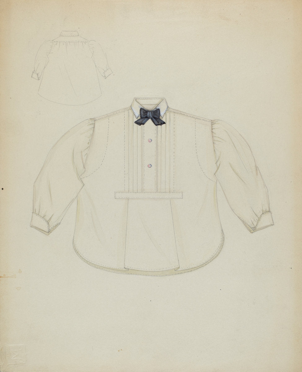 Man's Miniature Shirt by Sylvia De Zon (American, active c. 1935), 16X12"(A3)Poster Print