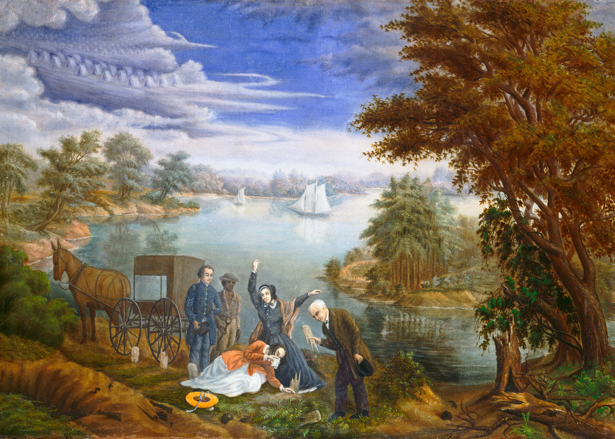 The Exhumation by Linton Park (American, 1826 - 1906), 16X12"(A3)Poster Print
