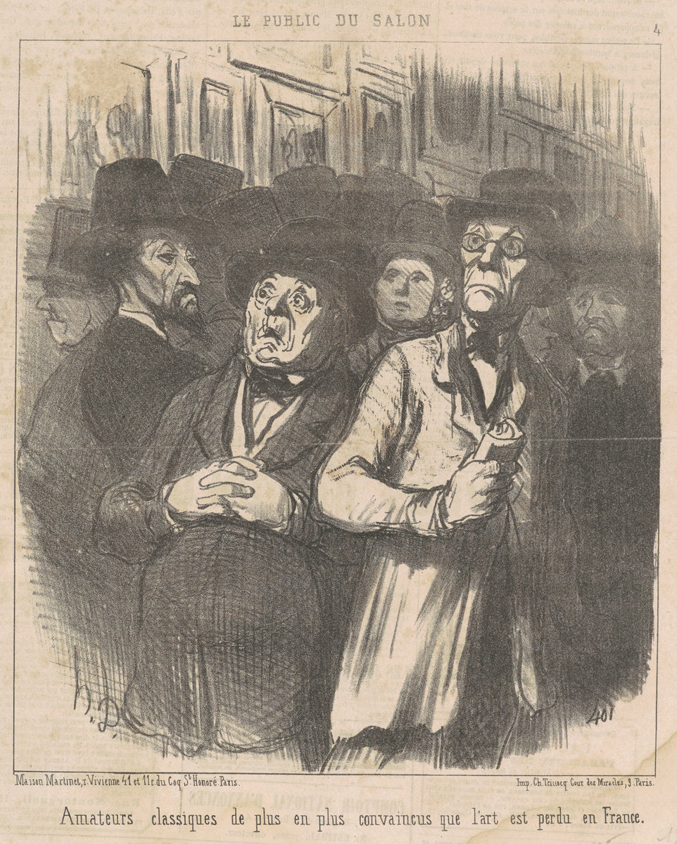 Amateurs classiques ... convaincus ... by Honoré Daumier (French, 1808 - 1879), 16X12"(A3)Poster Print