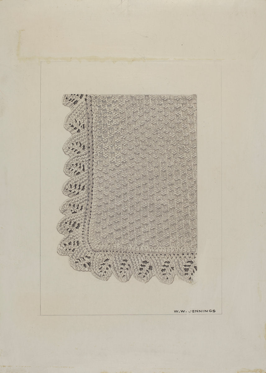 Cotton Thread Scarf by Walter W. Jennings (American, active c. 1935), 16X12"(A3)Poster Print