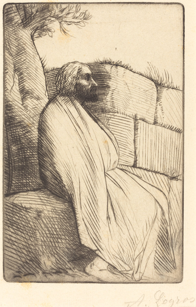 Philosopher (Le philosophe) by Alphonse Legros (French, 1837 - 1911), 16X12"(A3)Poster Print