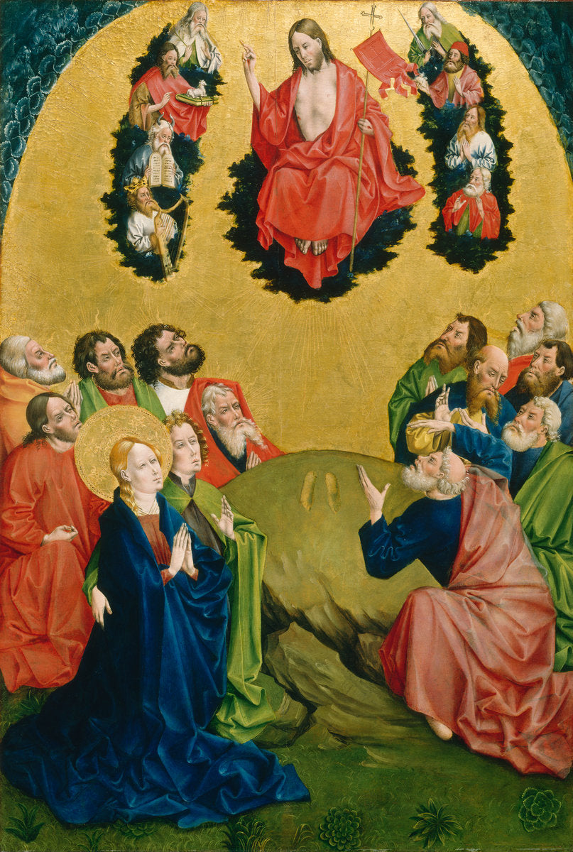 The Ascension by Johann Koerbecke (German, c. 1420 - 1491), 16X12"(A3)Poster Print