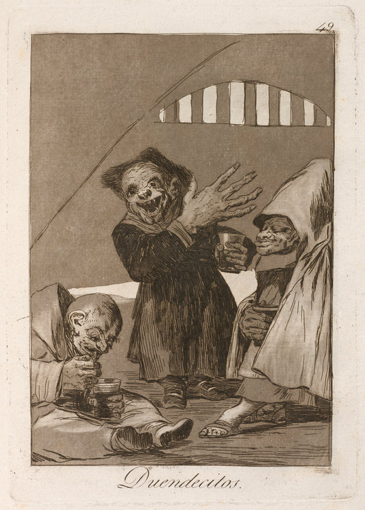Duendecitos (Hobgoblins) by Francisco de Goya (Spanish, 1746 - 1828), 16X12"(A3)Poster Print