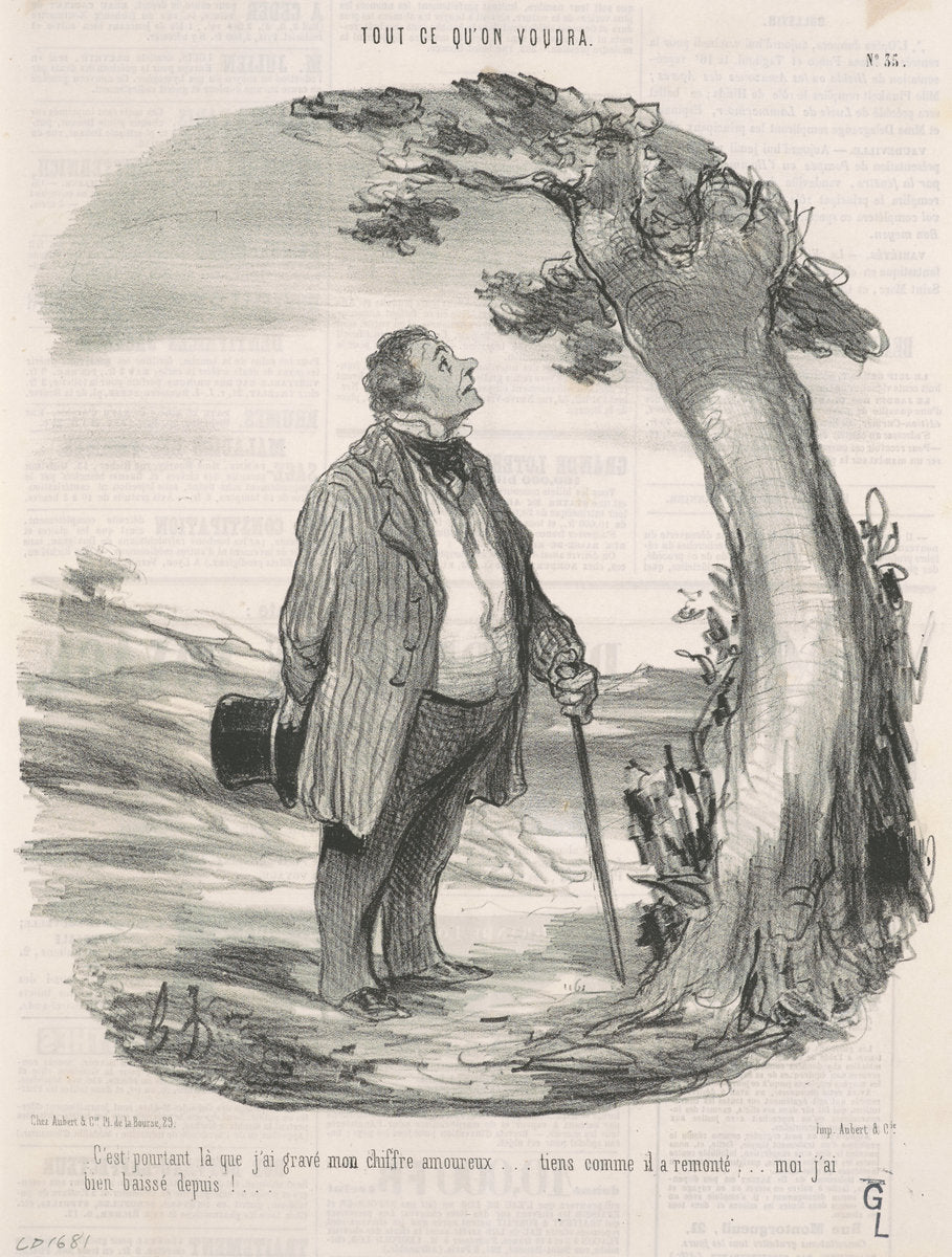 C'est pourtant la que j'ai gravé mon chiffre ... by Honoré Daumier (French, 1808 - 1879), 16X12"(A3)Poster Print