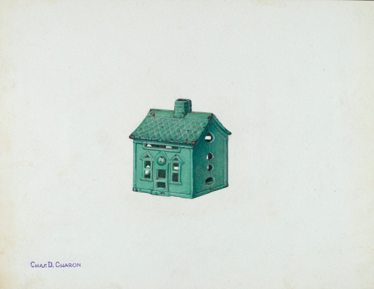 Penny Bank by Charles Charon (American, active c. 1935), 16X12"(A3)Poster Print