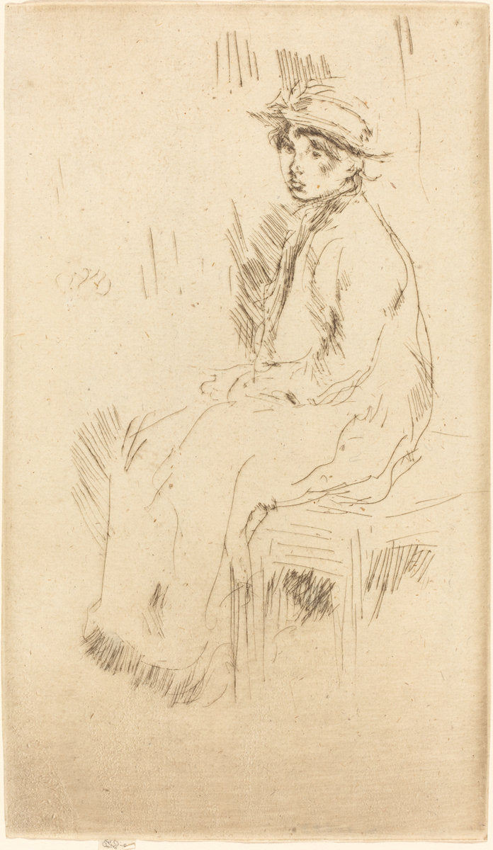 Nora Quinn by James McNeill Whistler (American, 1834 - 1903), 16X12"(A3)Poster Print